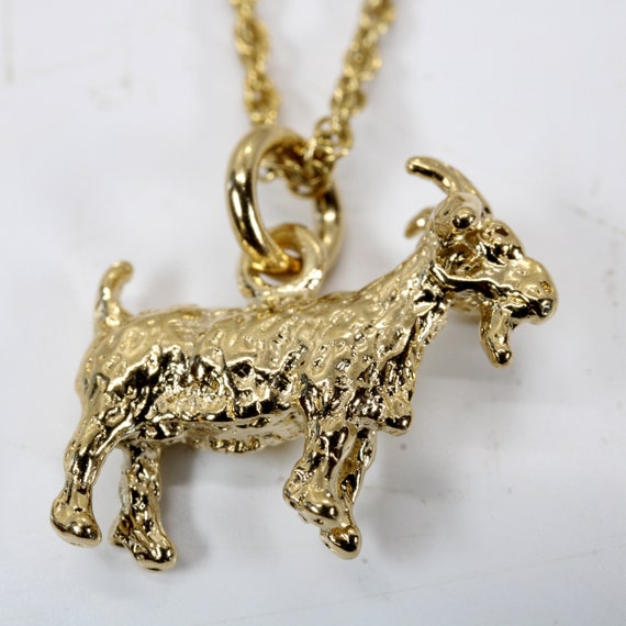 Goat charm necklace sale