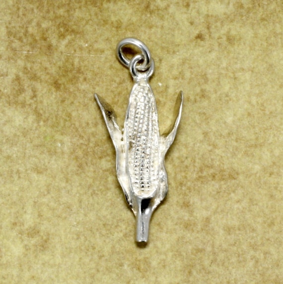 Sterling Silver /'Ears of Corn/' Design Corn on the Cob Holders