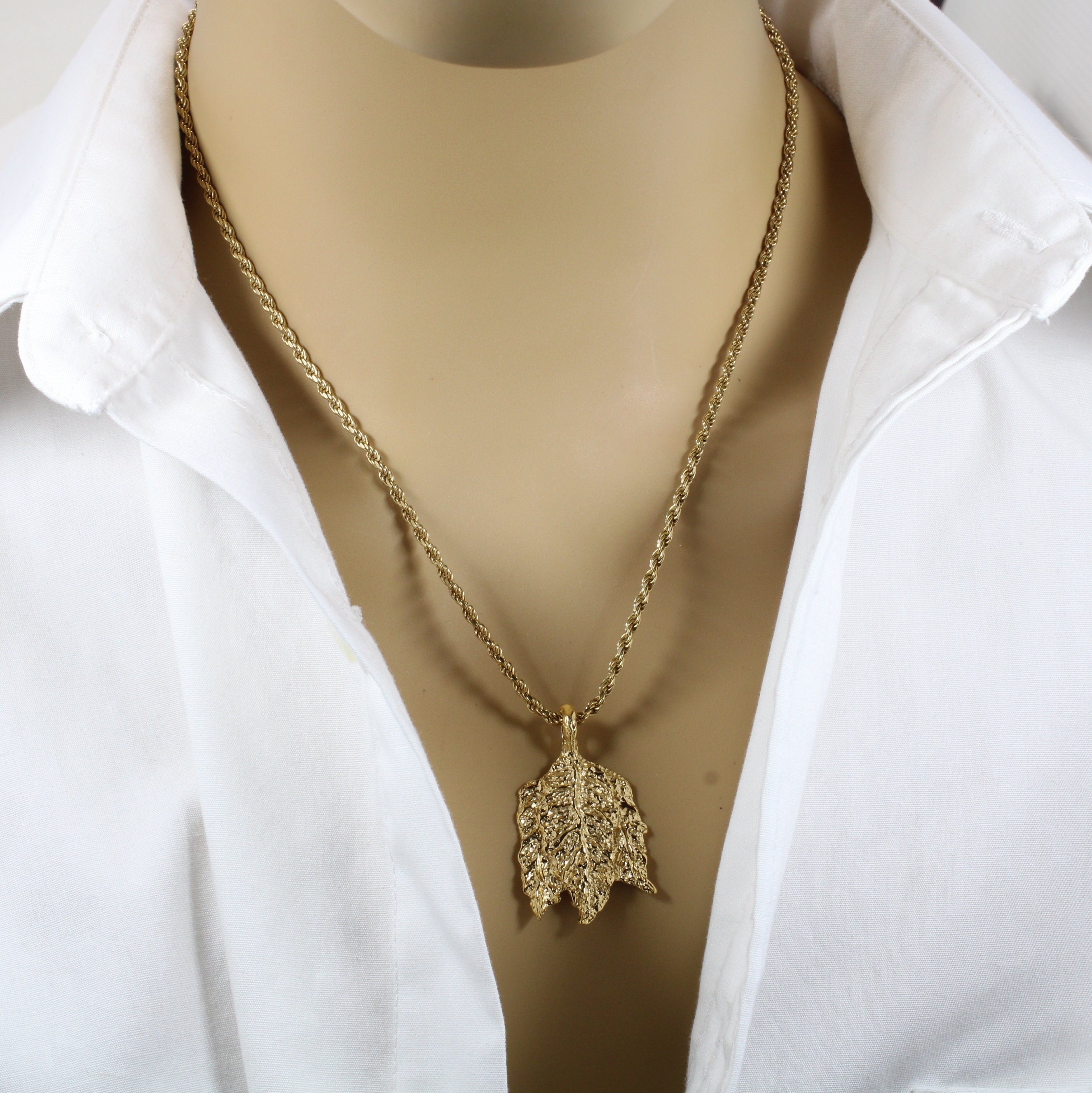 tobacco leaf jewelry Gold Tobacco Leaf Necklace: 14kt Vermeil Charm, Tobacco Grower Gift, All  Precious Metals