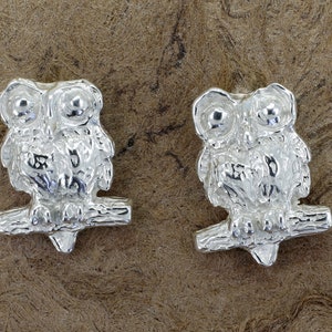 Zilveren uiloorbellen met grote ogen 925 sterlingzilveren oorbellen, grillige grappig schattig ogende uil cadeau voor haar, cadeau voor klein meisje voor kinderen