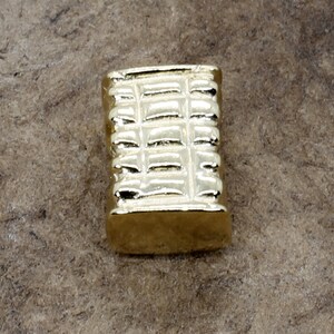 Cotton Bale Slide Charm, 14kt Gold Vermeil Cotton Slide Charm for cotton farmer gift, Cotton Ginner gift for her slide bracelet