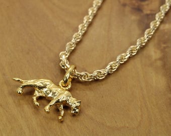Kette Cougar aus 14kt Gold Vermeil, Wild Animal Gift: Alles Edelmetalle