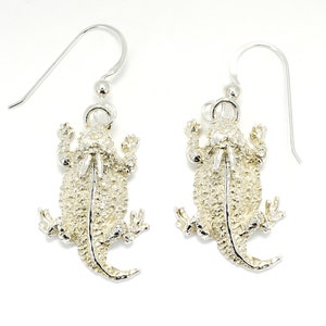 Gehörnter Frosch Ohrringe Geschenk für sie, Echt 925 Sterling Silber gehörnter Frosch