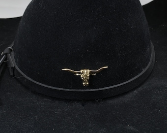Longhorn Hat Pin For Him, Mens 14kt Gold Vermeil Texas Longhorns Head Hatpin, Gift for Texas Football Fan, Steers Logo Pin for girl or boy