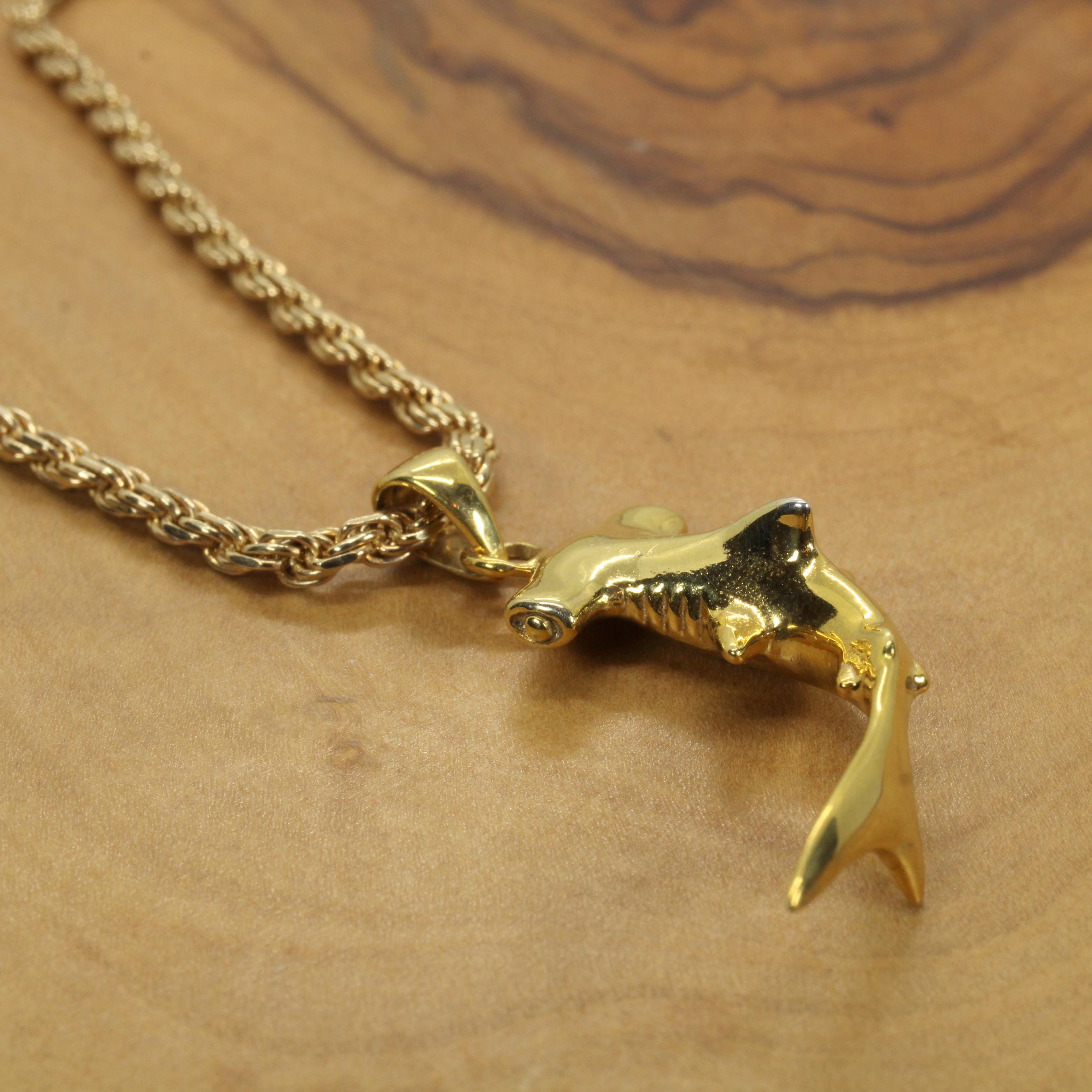 Collana In Acciaio Inossidabile Con Ciondolo Animale Marino – Placcata Oro 18K – Squalo, Delfino, Granchio O Tartaruga – Ipoallergenica – Regalo Donna E Ragazza – DALANE - 2
