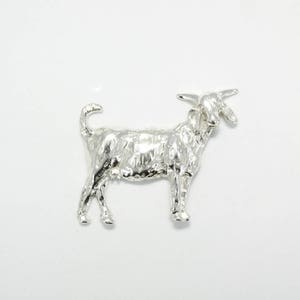 Mans Goat Jewelry, 925 Sterling Silver Boer  Goat Tie Tack or lapel pin, Goat jewelry for him, Goat lover gift for husband, Goat brooch