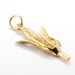 14kt Gold Vermeil Corn charm with husks spread open for bracelet, Unique corn farmer gold charm gift for her, corn grower ear of corn charm 