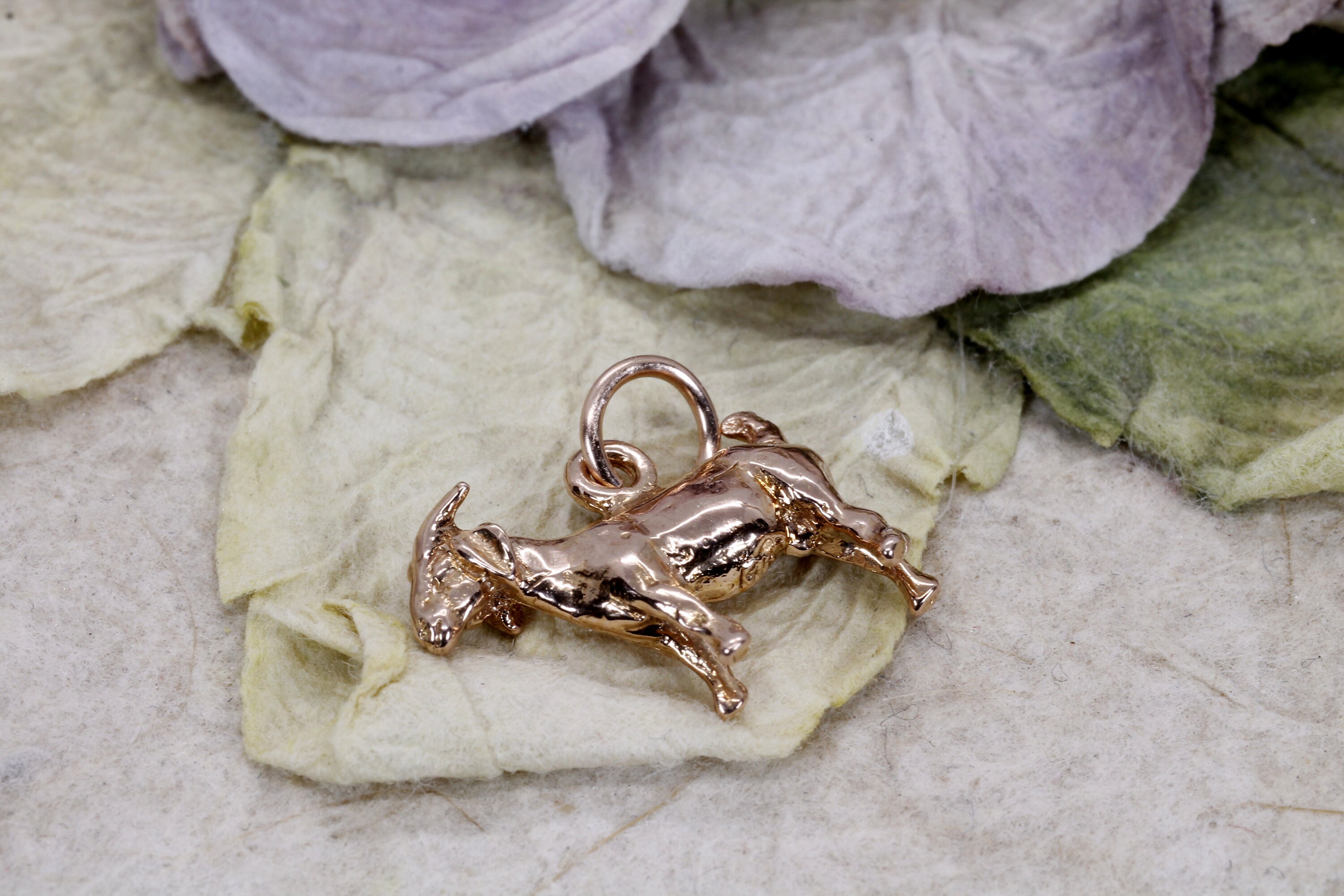 925 Gelb Vergoldet Natürlicher Diamant Vereist Charm The