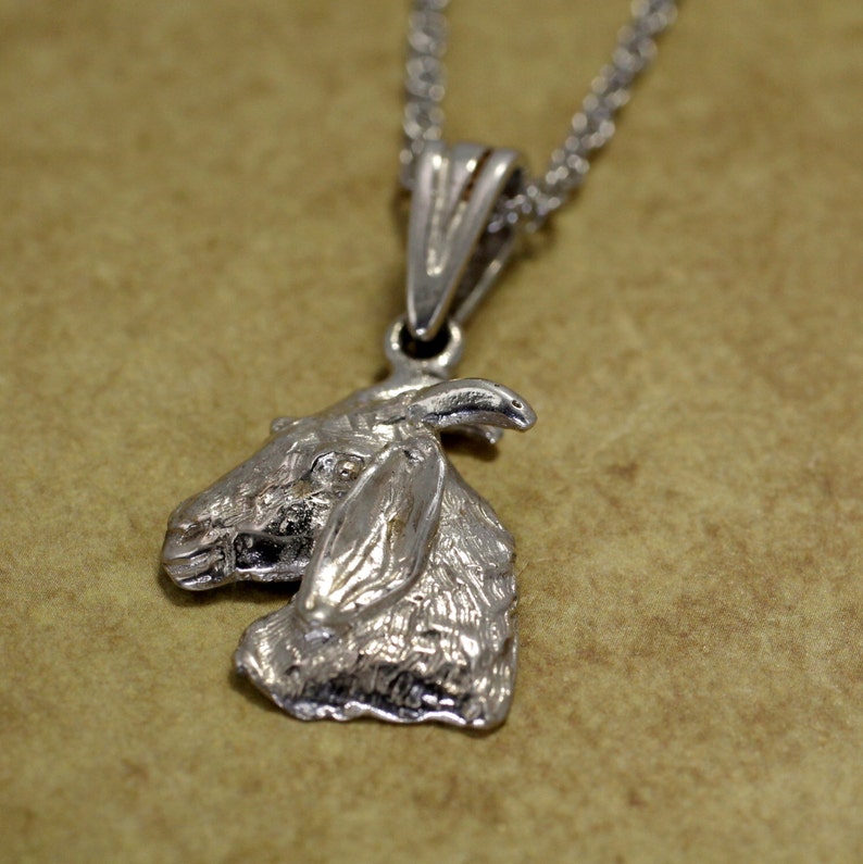 Goat Jewelry Boer Goat With Horn Necklace on 18 chain Etsy