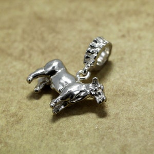 Show Steer Slide Charm in 925 Sterling Silver , Champion Show Steer