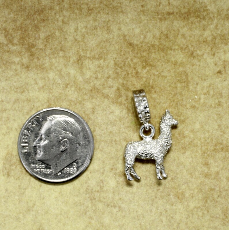 Alpaca Slide Charm in 925 Sterling Silver Huacaya Alpaca Charm