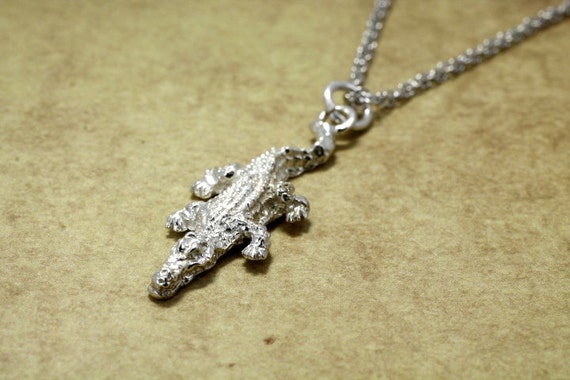 Wild Things Sterling Silver Alligator Slide Pendant