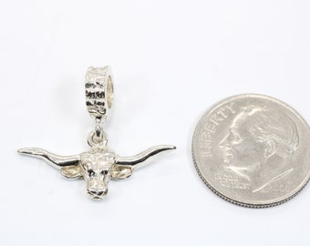 Ciondolo Western Longhorn Con Chiusura Magnetica | Stella E Ferro Di Cavallo | Strass