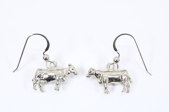 Orecchini a forma di mucca, gioielli con animali, orecchini