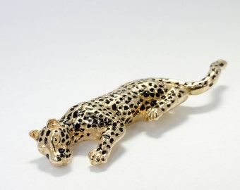 Jaguar or Panther Brooch for her, Jaguar Brooch in 14kt Yellow  Gold