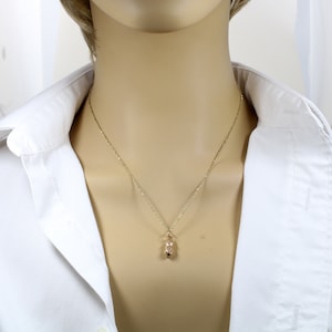14kt Solid Gold Peanut Necklace in Small Size: Virginia Farm Girl Gift image 6