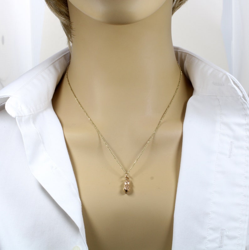 14kt Solid Gold Peanut Necklace in Small Size: Virginia Farm Girl Gift image 6