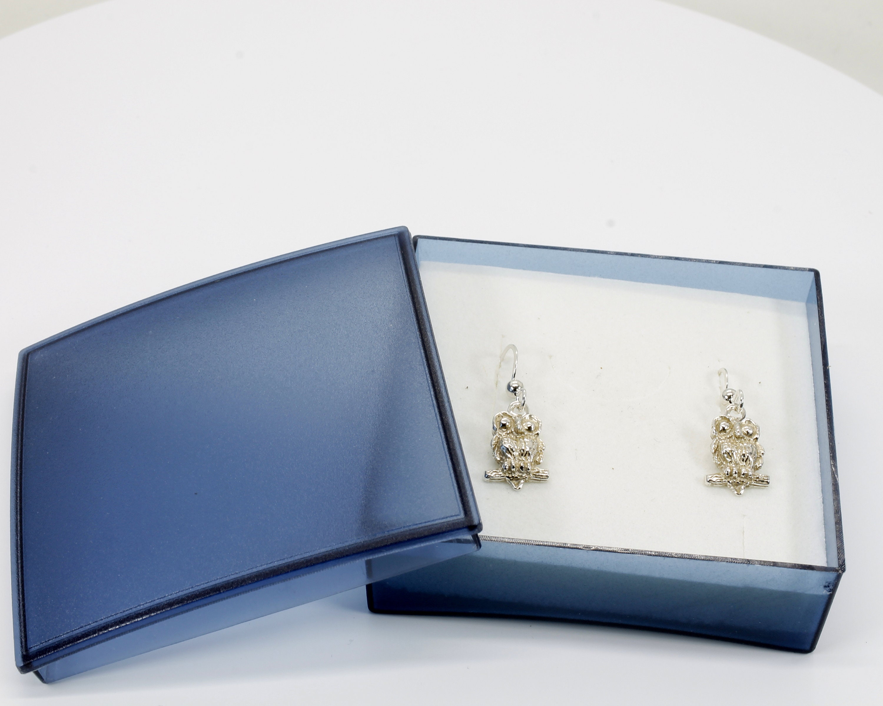 Orecchini Punto Luce Tondi in Argento 925 con Zircone nero|GDO