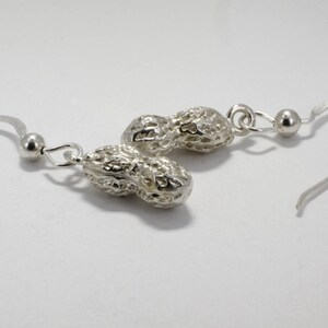 Small 925 Sterling Silver Peanut dangle Earrings, Gift for new mom, Peanut Nickname Earrings, My Little Peanut, new mom gift for her