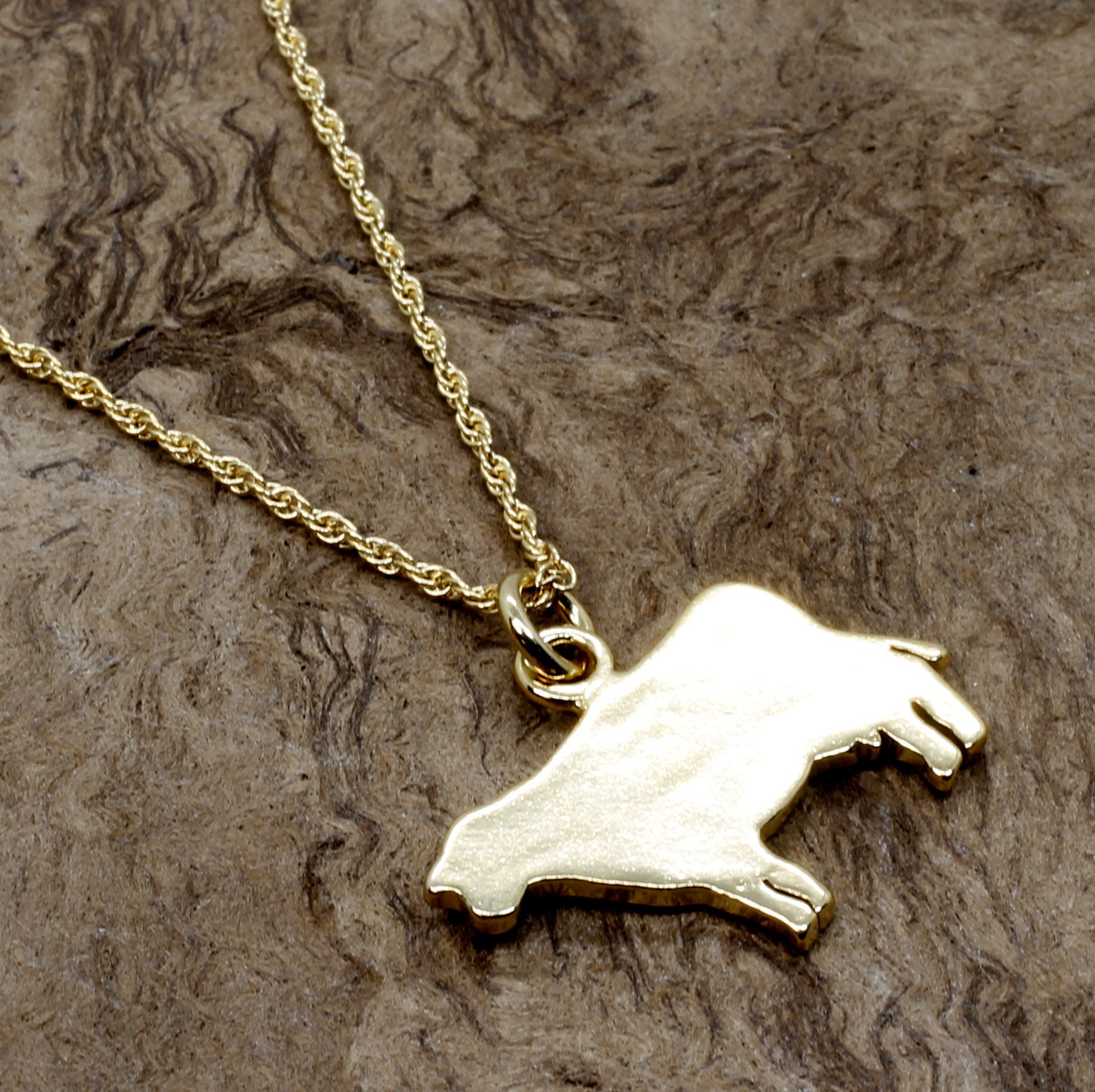 Gold Cow Necklacedairy Cow Necklace for Hersilhoutte Dairy Etsy UK