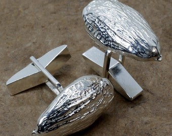 Gemelos de plata de ley con forma de almendra: regalo de un productor de California