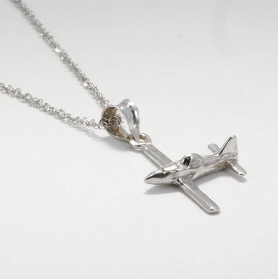 Airplane necklace on sale white gold
