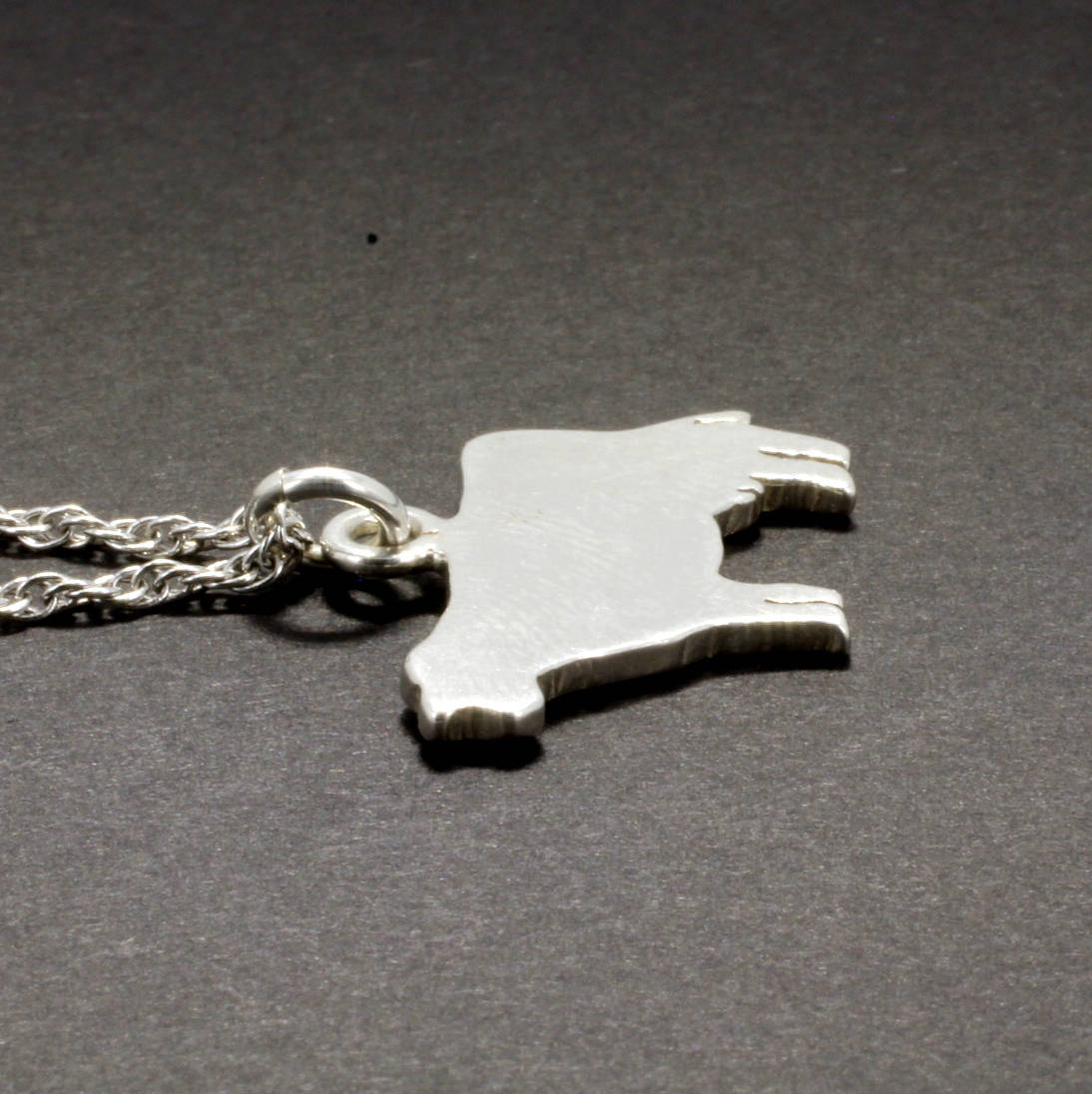 Collana Uomo Con Ciondolo Teschio Di Toro - Argento 925 Con Catena In Acciaio Regalo