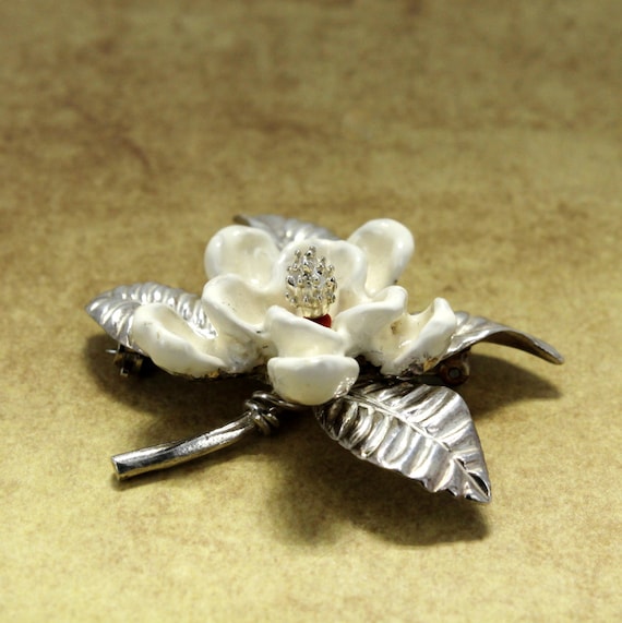 Magnolia brooch on sale