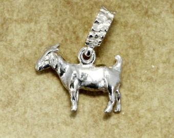 Boer Goat Slide Charm,  Goat  Slide Charm for slide style bracelet, Livestock show animal slide charm for girl, gift for her