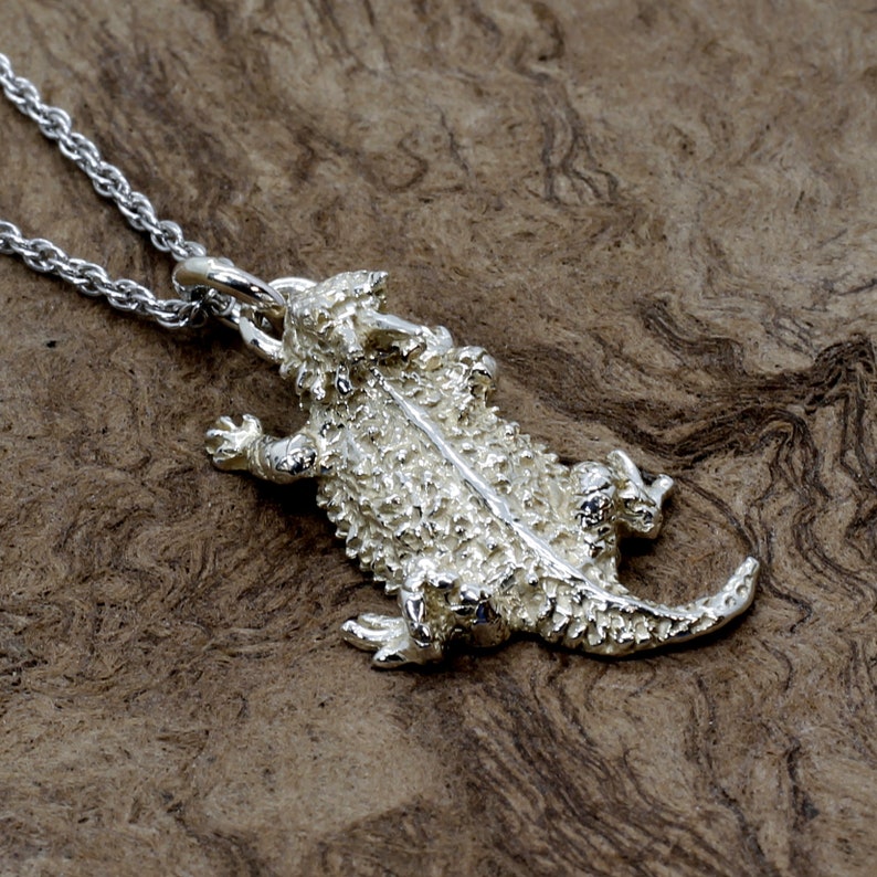Horned Toad Necklace 925 Sterling Silver Horned Toad Lizard Etsy