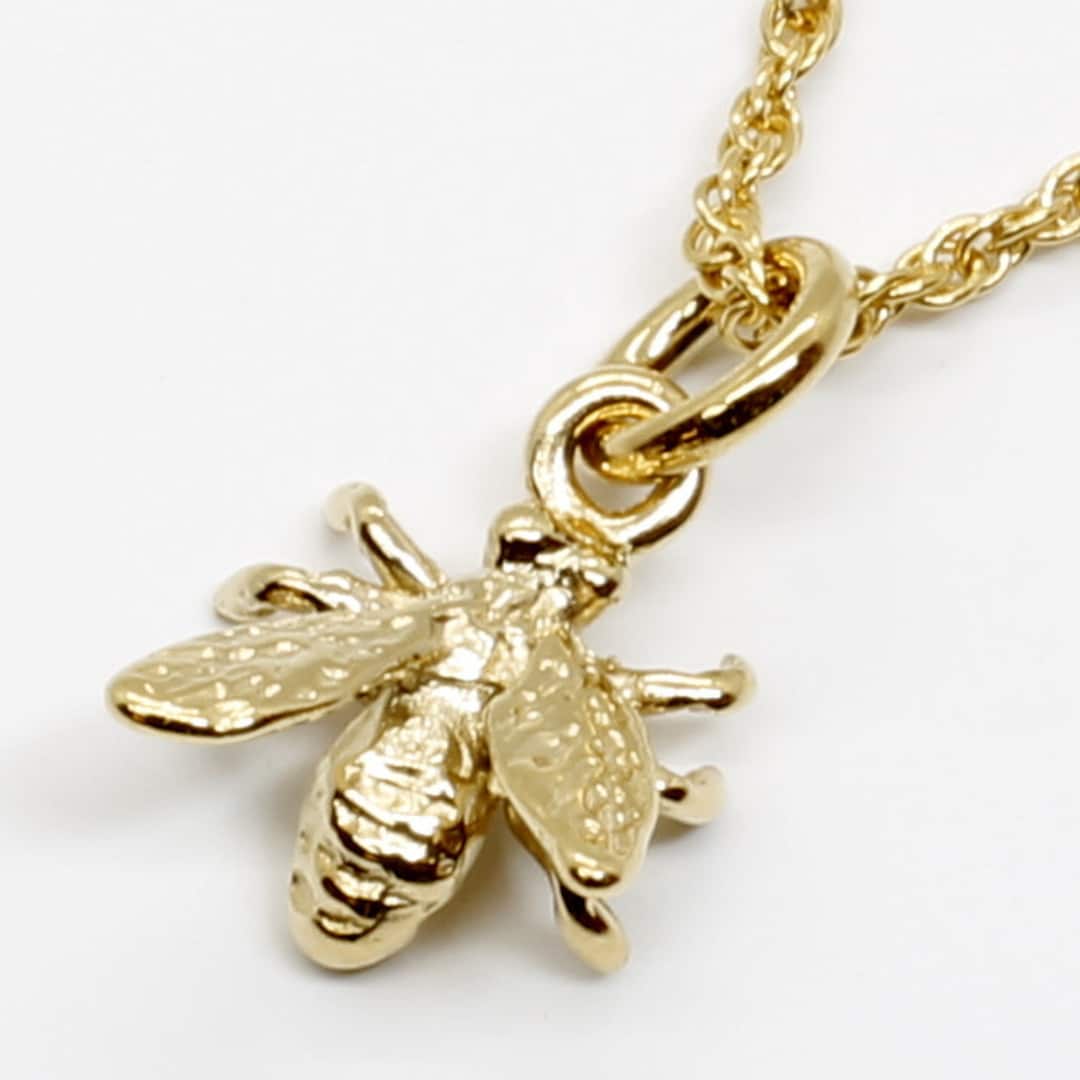 Buy Gold Honey Bee Necklace for Her, 14kt Gold Small Honey Bee, Beekeeping  Beekeeper Gift for Her, Bee Lover Bee Honey Farmer Necklace Online in India 