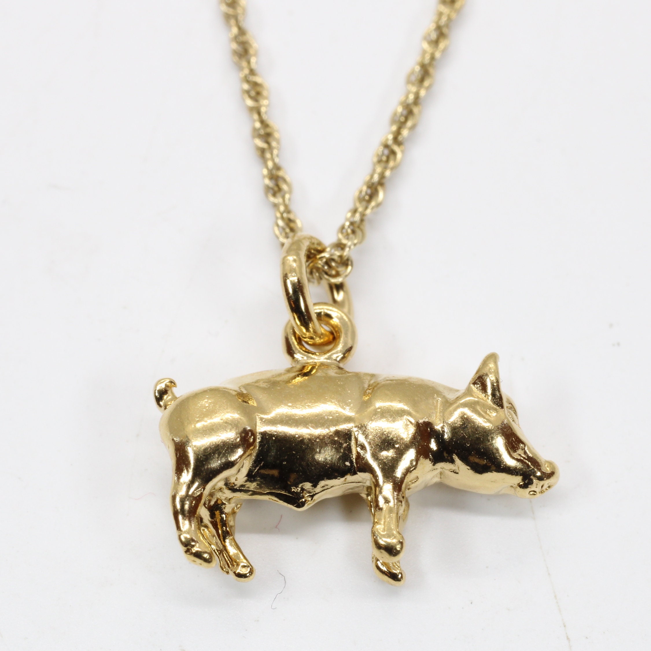 Pig necklace gold Clearance