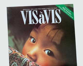 1987 United Airlines VISàVIS Inflight Magazine, Vol 1 No 2, Face to Face with Japan, Travel Stories, Milton Glaser, Michael Jordan, Vintage