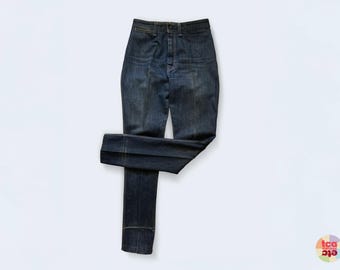 Vtg 40s Style SIDE ZIP Jeans: Vintage 80s Freddie's of Pinewood