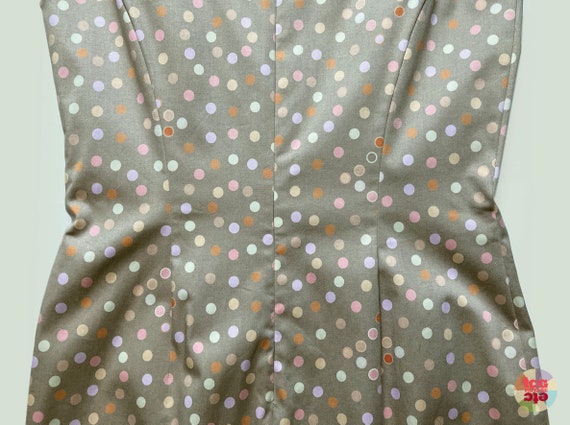 1990s Polka Dot Dress, Designer Gene Meyer, Size … - image 7