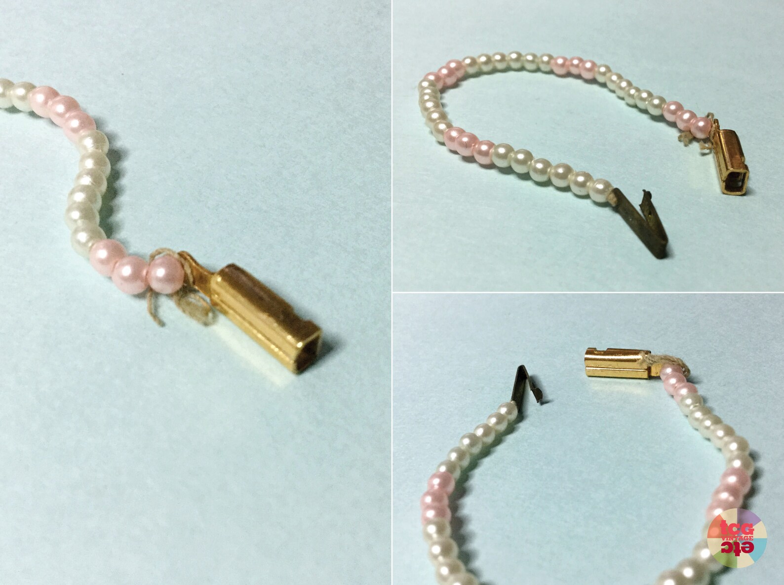 1960s Barbie Clone Pearl Necklace Pink and White Pearls | Etsy