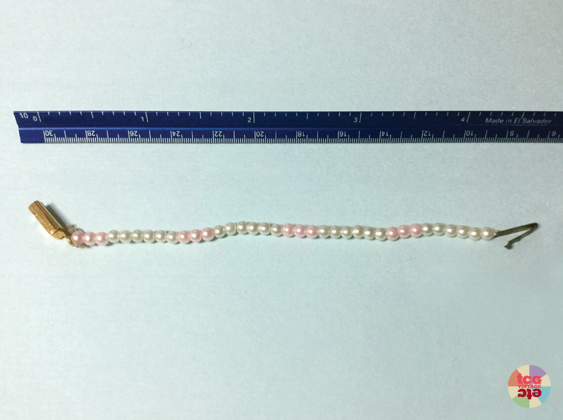 1960s Barbie Clone Pearl Necklace Pink and White Pearls | Etsy