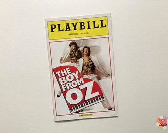 2003 The Boy From Oz Playbill, Hugh Jackman, Peter Allen, Broadway Stage, Musical Theater Memorabilia, Theater Collectible, October, Vintage