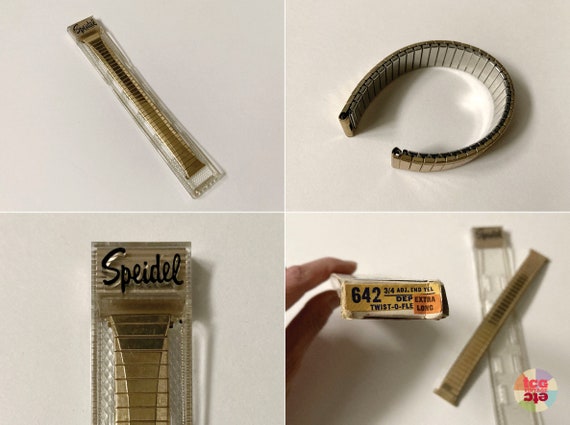 1950s Speidel Gold Watchband, Twist-o-flex, Mid Century, No 1950s Speidel Gold Watchband, Twist-o-flex, Mid Century, No
