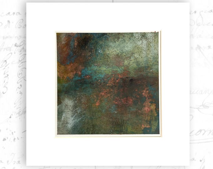 Original Painting of Dramatic Landscape, Unframed Abstract Landscape in Dramatic Colors