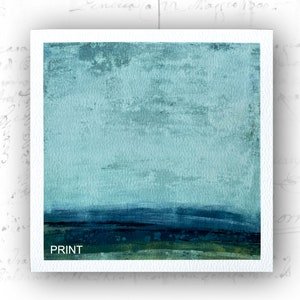 Fine Art Print of Abstract Ocean Scene, Giclée Print of Original Ocean Painting, Unframed Fine Art Print