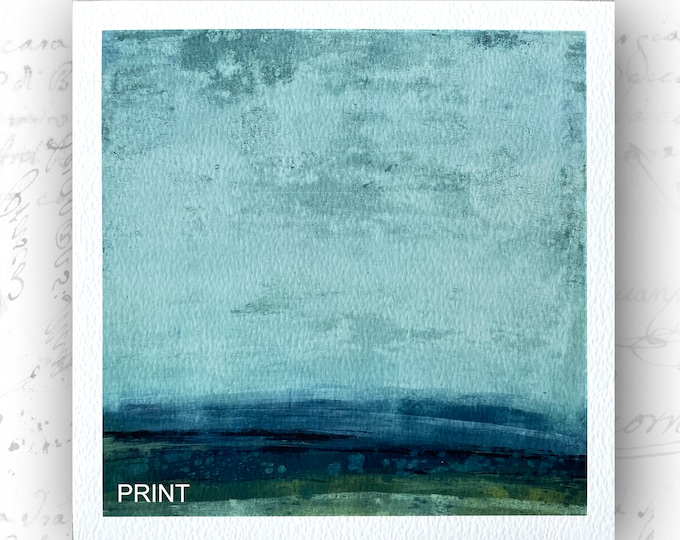 Fine Art Print of Abstract Ocean Scene, Giclée Print of Original Ocean Painting, Unframed Fine Art Print