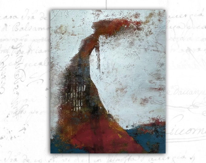 Fine Art Print of Woman in Red Dress, Unframed Prints of Original Paintings