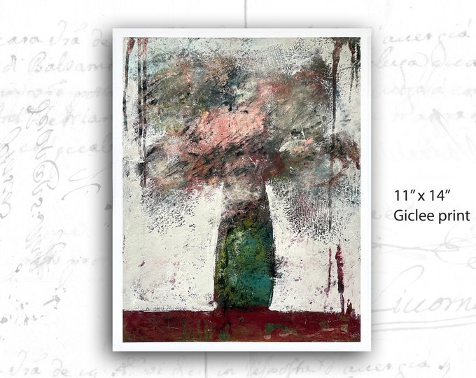 Abstract Floral Art Print, Edna St Vincent Millay Art, Floral Giclée Print