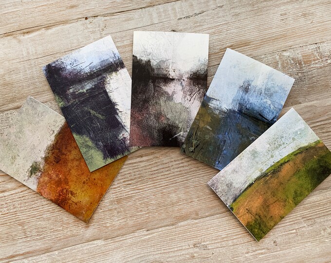 Set of 5 Blank Note Cards with Impressionist Landscapes, All Occasion Cards, Greeting Cards