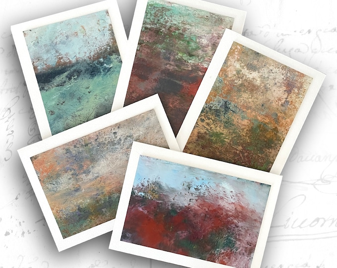 Set of Blank Note Cards with Original Paintings, Original Painting Blank Note Cards