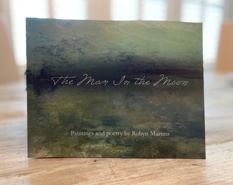 The Man In the Moon Poetry Art Book , Original poetry book, Poetry gift, Art poetry book
