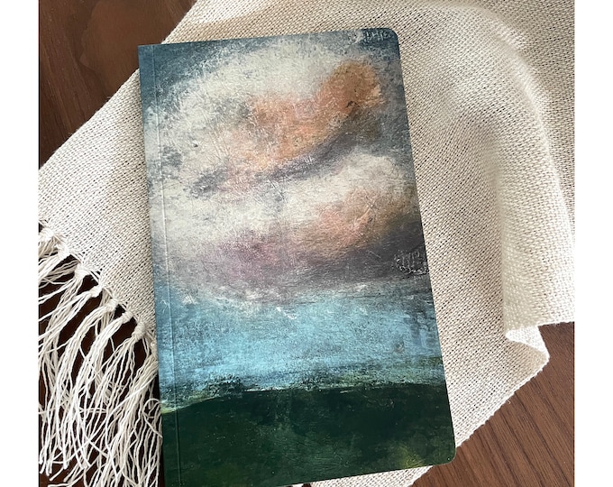 Cloud Art Journal: Velvet Cover, Ruled Pages