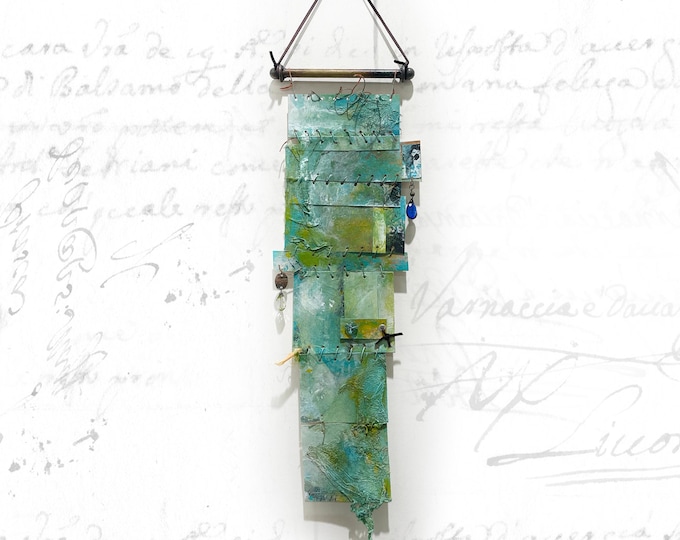 Mixed Media Wall Hanging, Painting Wall Hanging Art, Abstract Wall Art