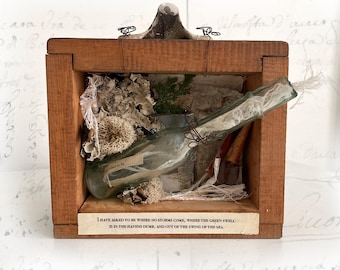 Found Object Assemblage: Vintage Drawer with Hopkins Quote